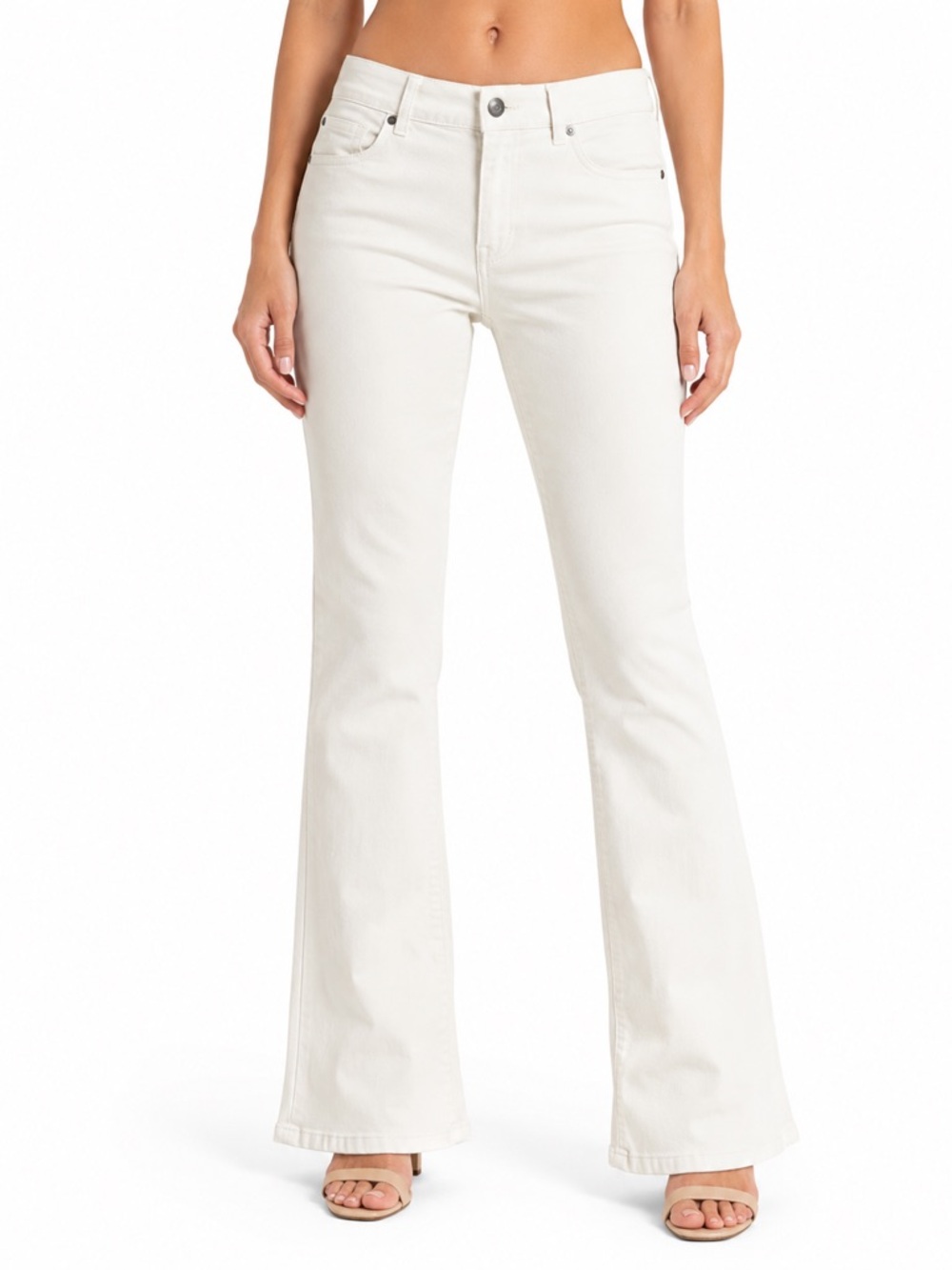 Jockey White Bootcut Jeans Stretch Denim Mid Rise Casual Pants Womens 10